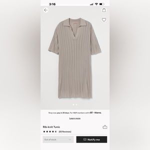 Rib knit tunic  great for work at home